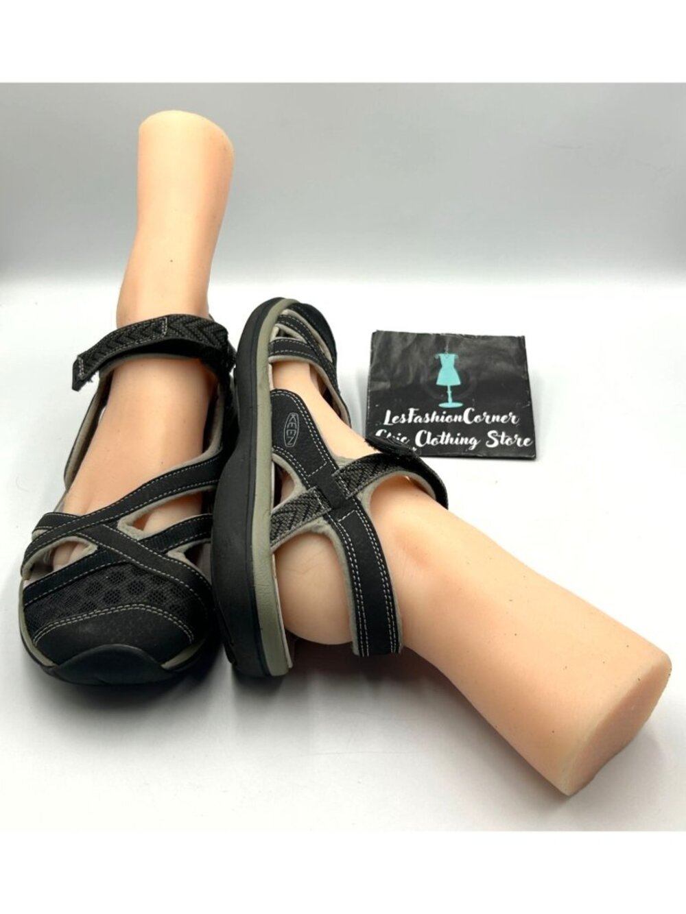 Keen Women's Black Sage Strappy Criss Cross Outdoor Sandals Size 10 3536 - Picture 11 of 16